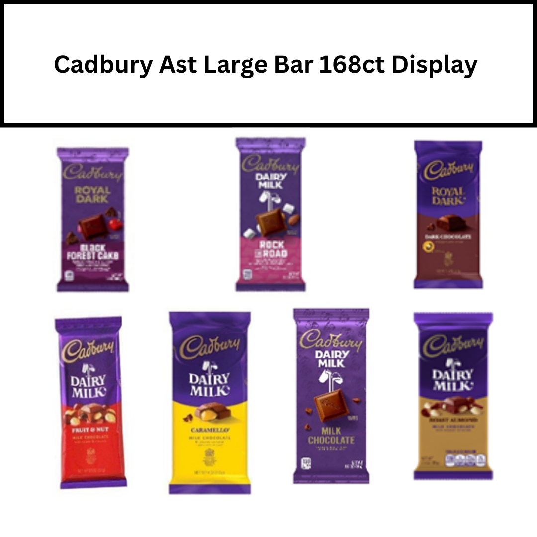 Cadbury Ast Large Bar 168ct Display