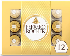 Ferrero Rocher T12 Gold 5.3 oz 12 count BB:07/2024 UPC:009800-121226